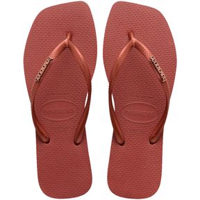 Chinelo Havaianas Slim Square Logo Met