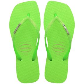 Chinelo Havaianas Slim Square Glitter Neon