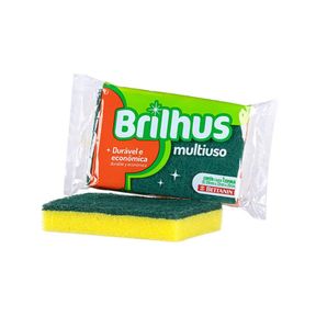Esponja Brilhus Multiuso - Pacote com 10 Unidades
