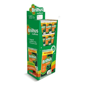 Esponja Brilhus  Multiuso Embalagem Display - Caixa com 144 Unidades (1X4)