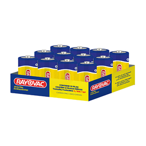 Pilha Rayovac Zinco Media Bandeja 24x12 - Caixa com 288 Unidades
