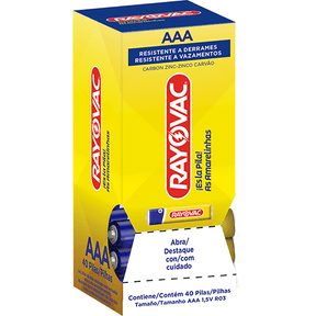 Pilha Rayovac Zinco Palito Tubo 32x40 - Caixa com 1280 Unidades