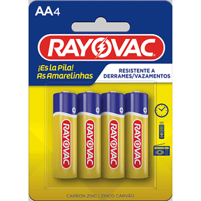 Pilha Rayovac Zinco Pequena Cartela 48x4 - Caixa com 192 Unidades