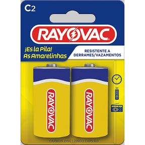Pilha Rayovac Zinco Media Cartela 1x2 - Caixa com 48 Unidades