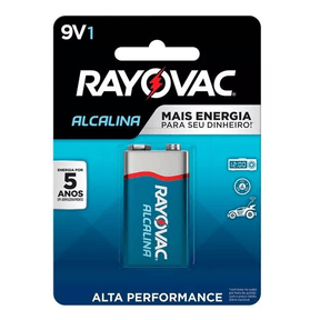 Bateria Rayovac Alcalina Cartela 9V - Unidade