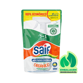 Multiuso Cozinha Organico Sache 500ml Saif - Caixa com 6 Unidades