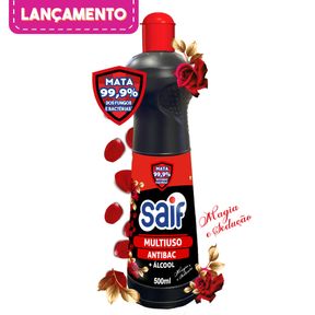Multiuso Antibac + Alcool Magia e Seducao Squeeze 500ml Saif - Unidade