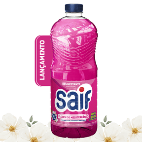 Desinfetante Flores do Mediterraneo Mata 99,9% Bacterias e Fungos Saif 2L - Unidade