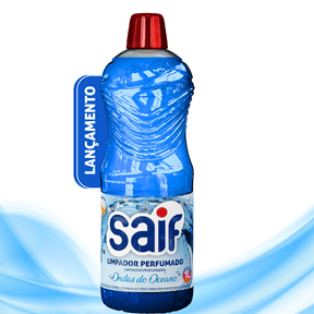 Limpador Perfumado Ondas do Oceano 1L Saif - Caixa com 12 Unidades