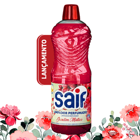 Limpador Perfumado Jardim Místico 1L Saif - Caixa com 12 Unidades