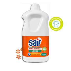 Lava Roupas Glicerina 3L Saif - Embalagem com 6 Unidades